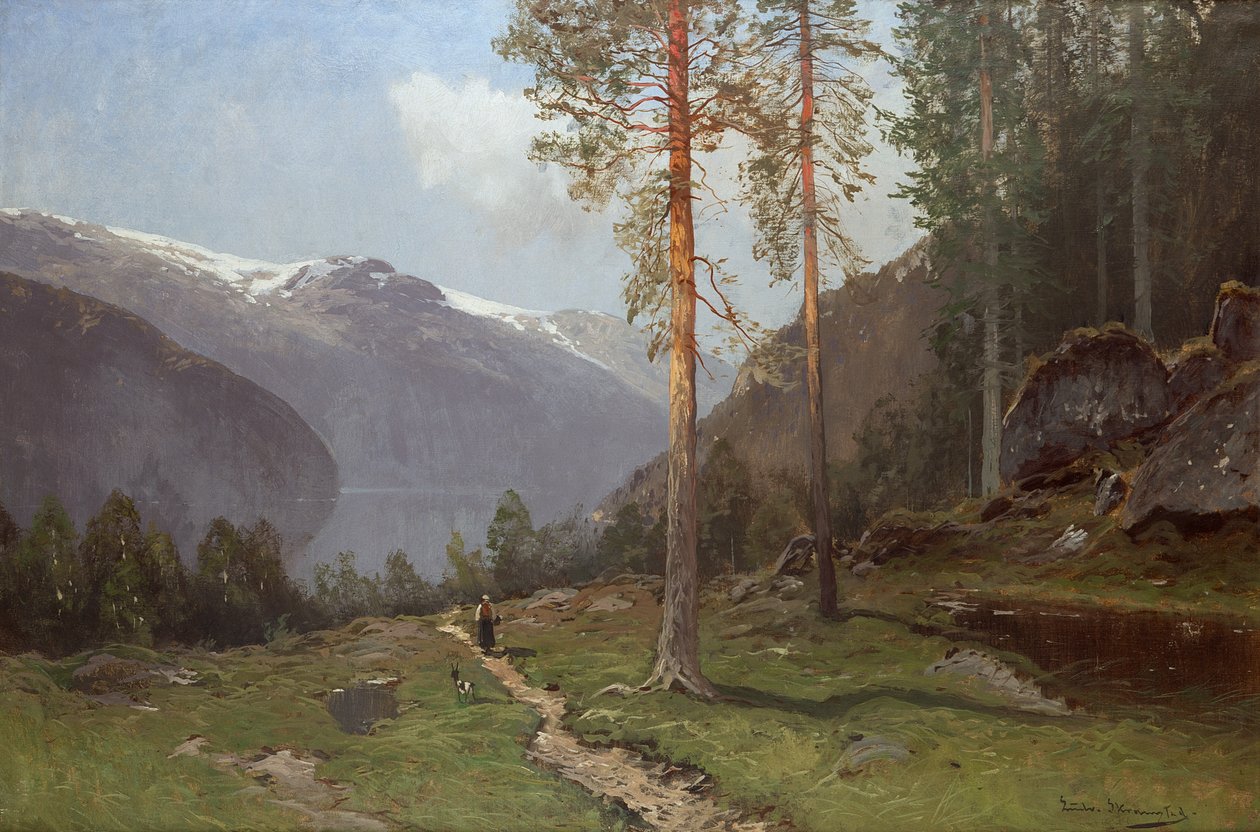 Fjordlandskab af Ludvig Skramstad