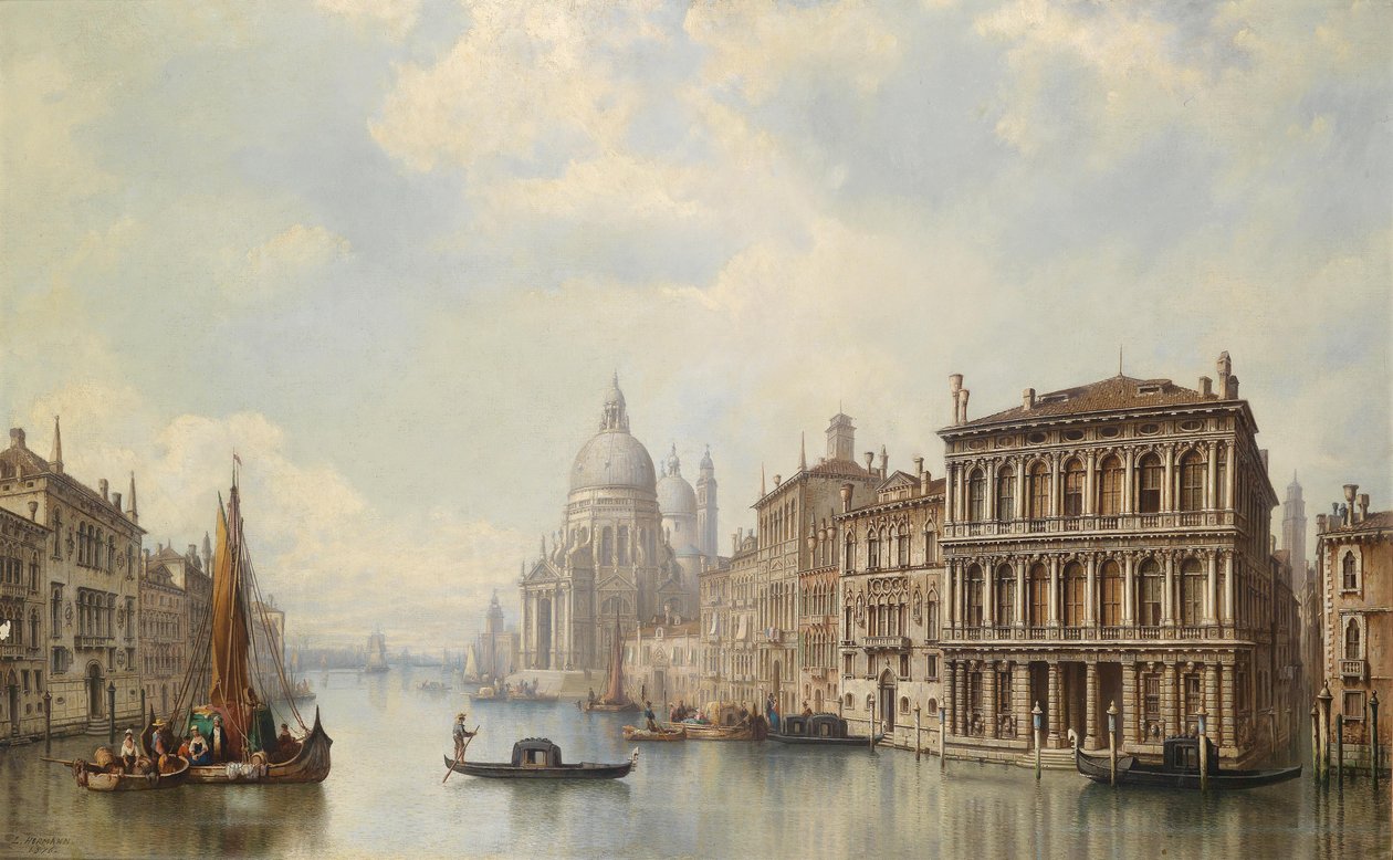 Venedig, udsigt over Santa Maria della Salute af Ludwig Hermann
