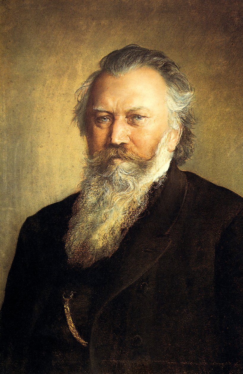 Portræt af Johannes Brahms, 1891 af Ludwig Michalek