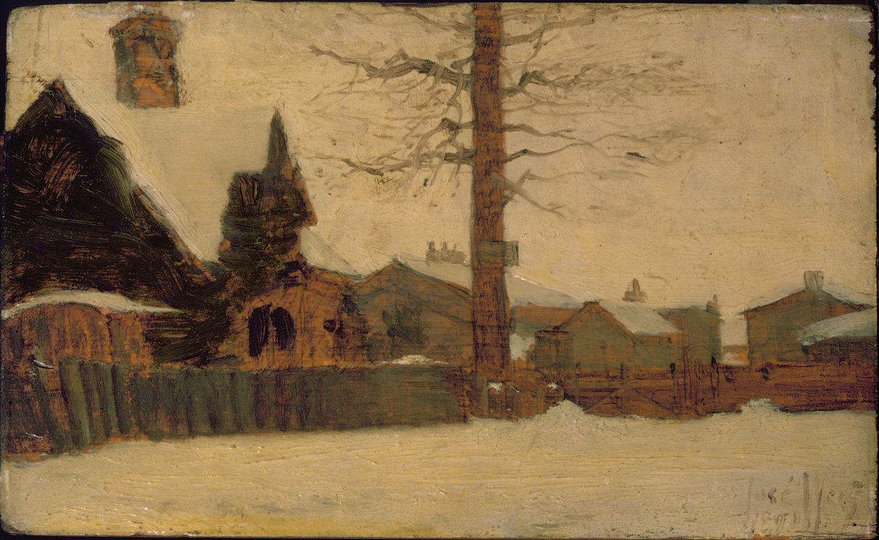 En vinterscene af Ludwig Munthe