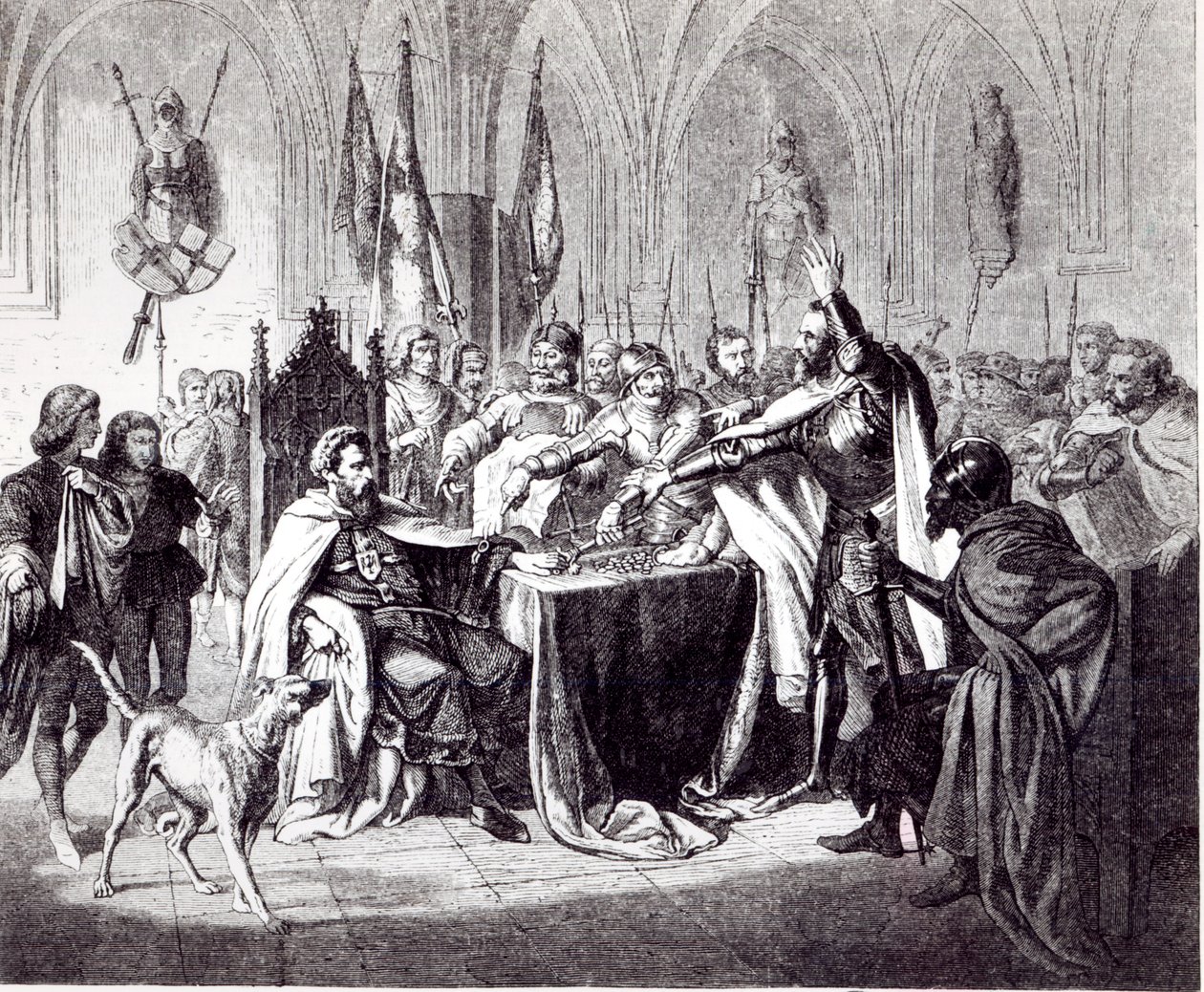 Salget af slottet Marienburg i 1457 til kong Casimir IV af Polen, 1854 af Ludwig Rosenfelder
