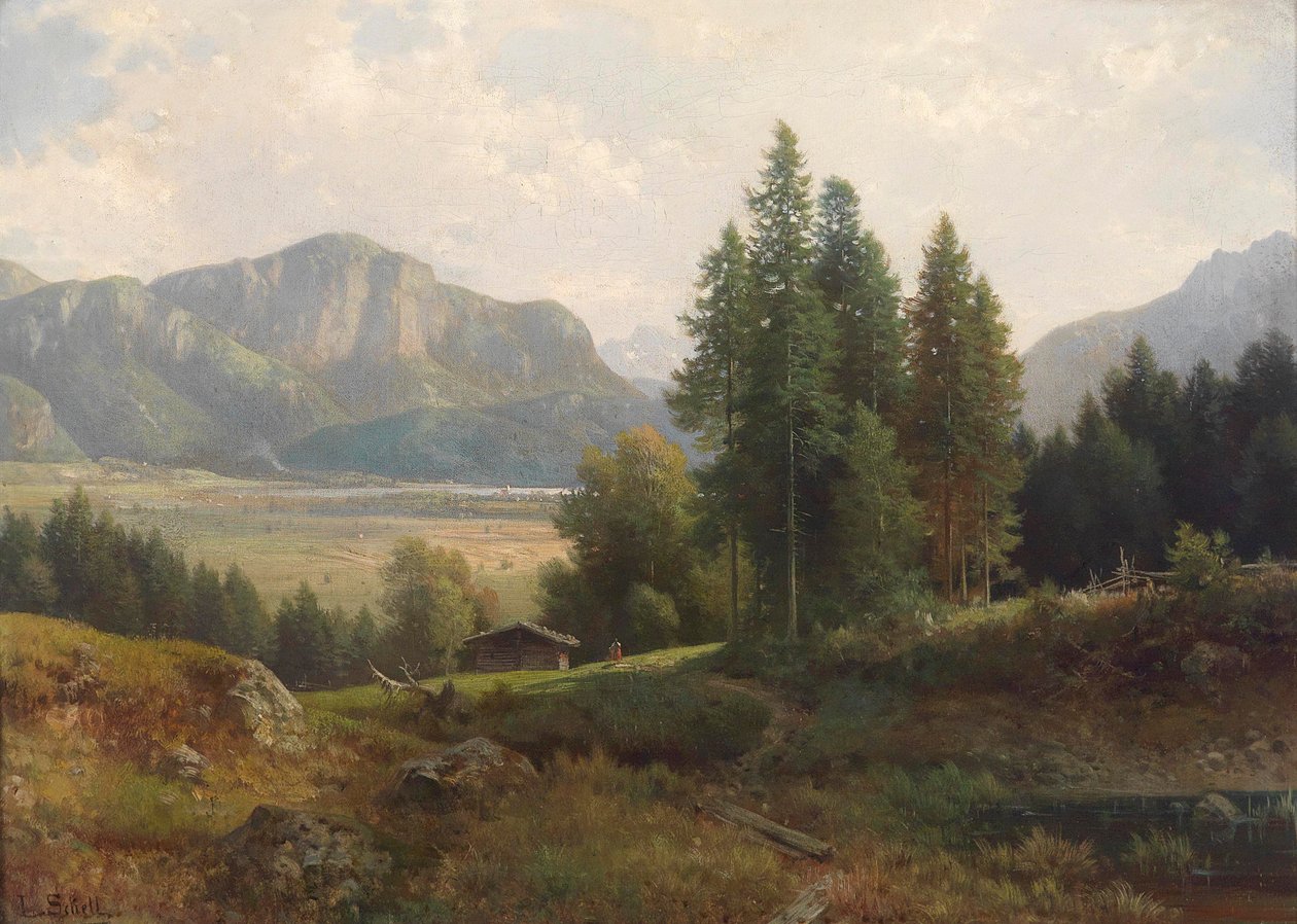 Partie am Kochelsee af Ludwig Sckell