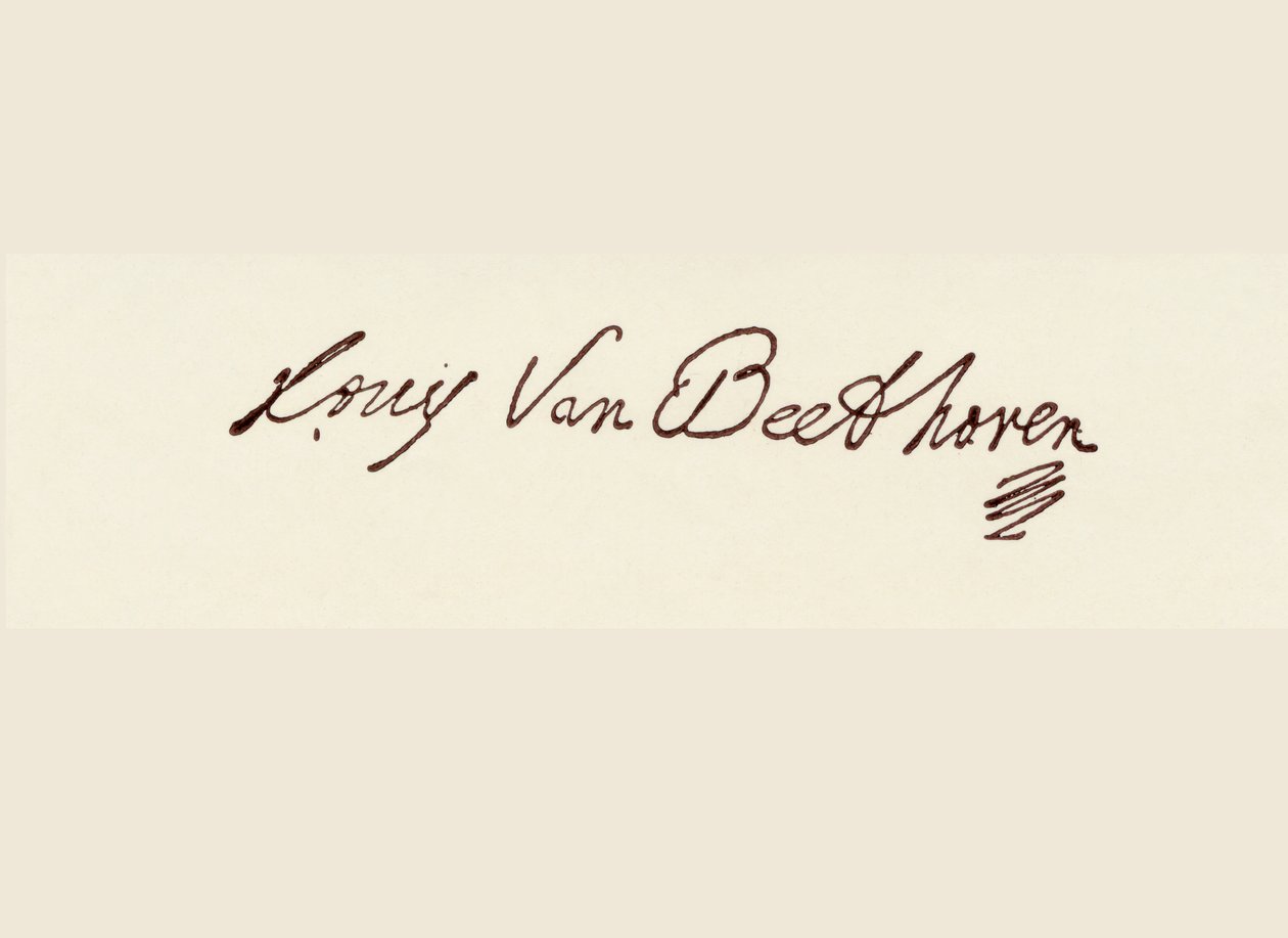 Signatur af Ludvig van Beethoven (pen og blæk) af Ludwig van Beethoven
