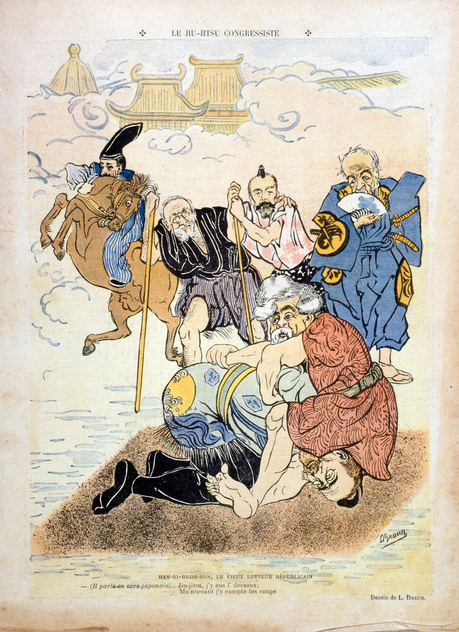 Karikatur af Braun forestillende Henri Brisson (1835-1912) (stik) af Ludwig Braun
