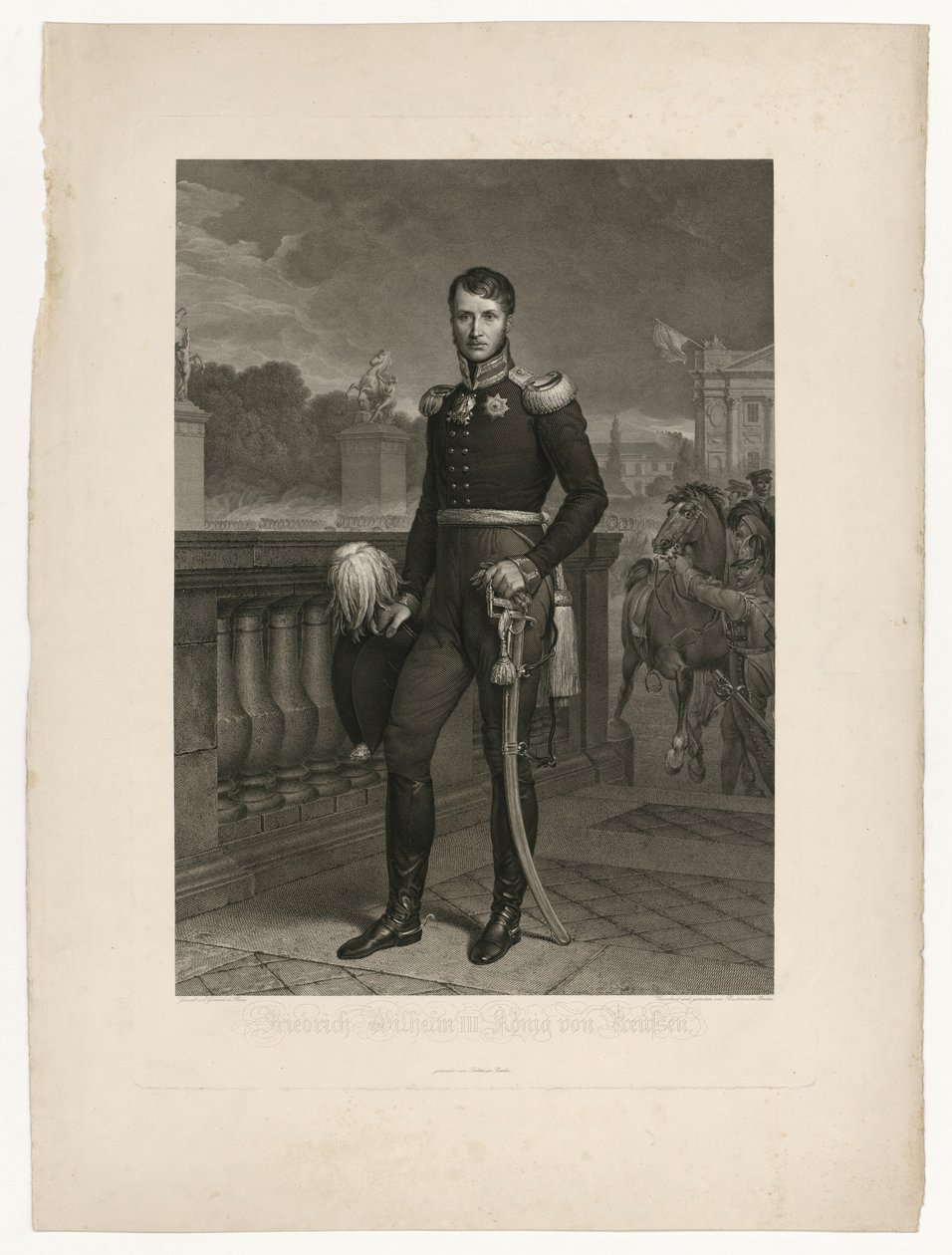 Frederik Vilhelm 3. på Place de la Concorde af Ludwig Buchhorn