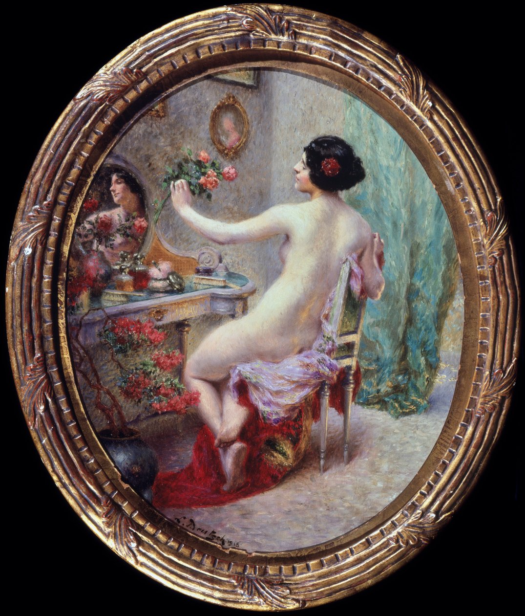 La Toilette. Maleri af Ludwig Deutsch (1855-1935) af Ludwig Deutsch