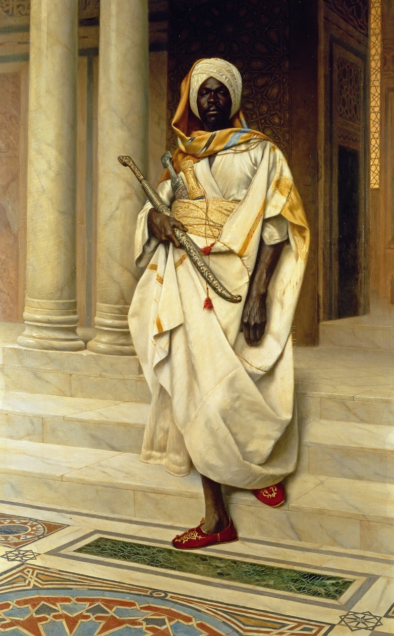 Emiren (olie på lærred) af Ludwig Deutsch