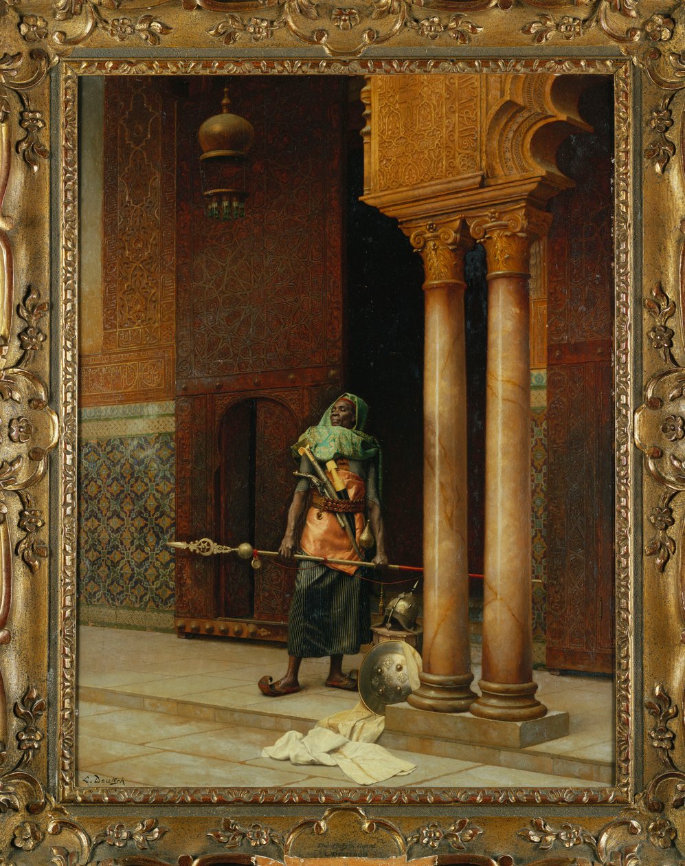 Harem Guard (olie på lærred) af Ludwig Deutsch