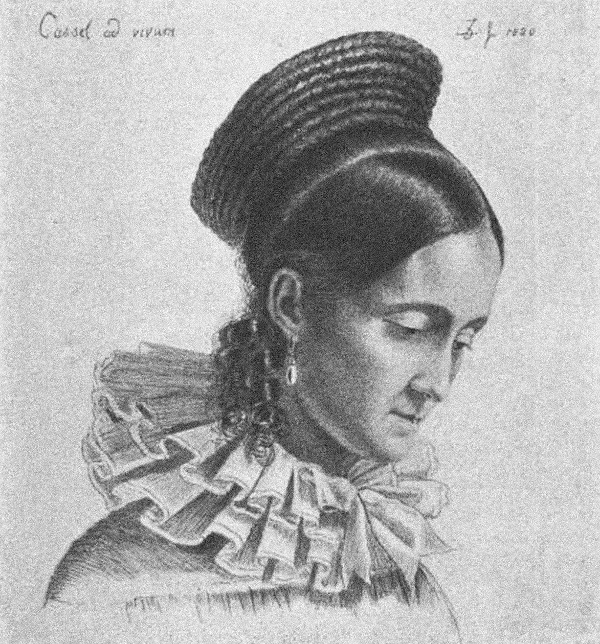 Charlotte Amalie Hassenpflug, 1820 af Ludwig Emil Grimm