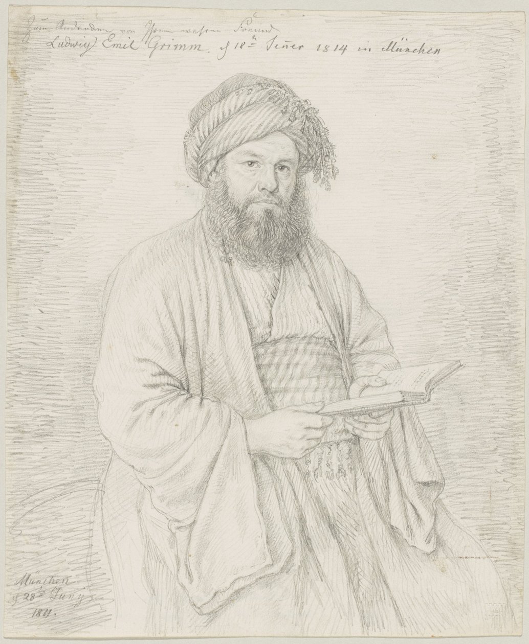Karmelitfaderen Wolfgang Bock i orientalsk kostume af Ludwig Emil Grimm
