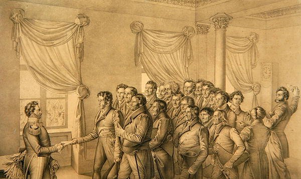 Kassel Deputation til Kurfyrst Vilhelm II af Ludwig Emil Grimm