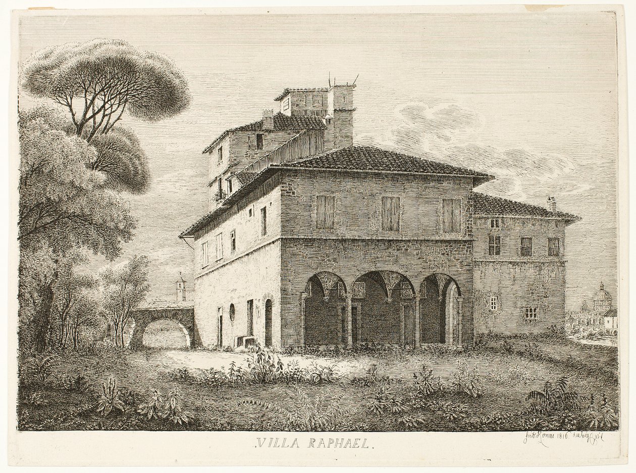 Villa Raphael, Rom af Ludwig Emil Grimm