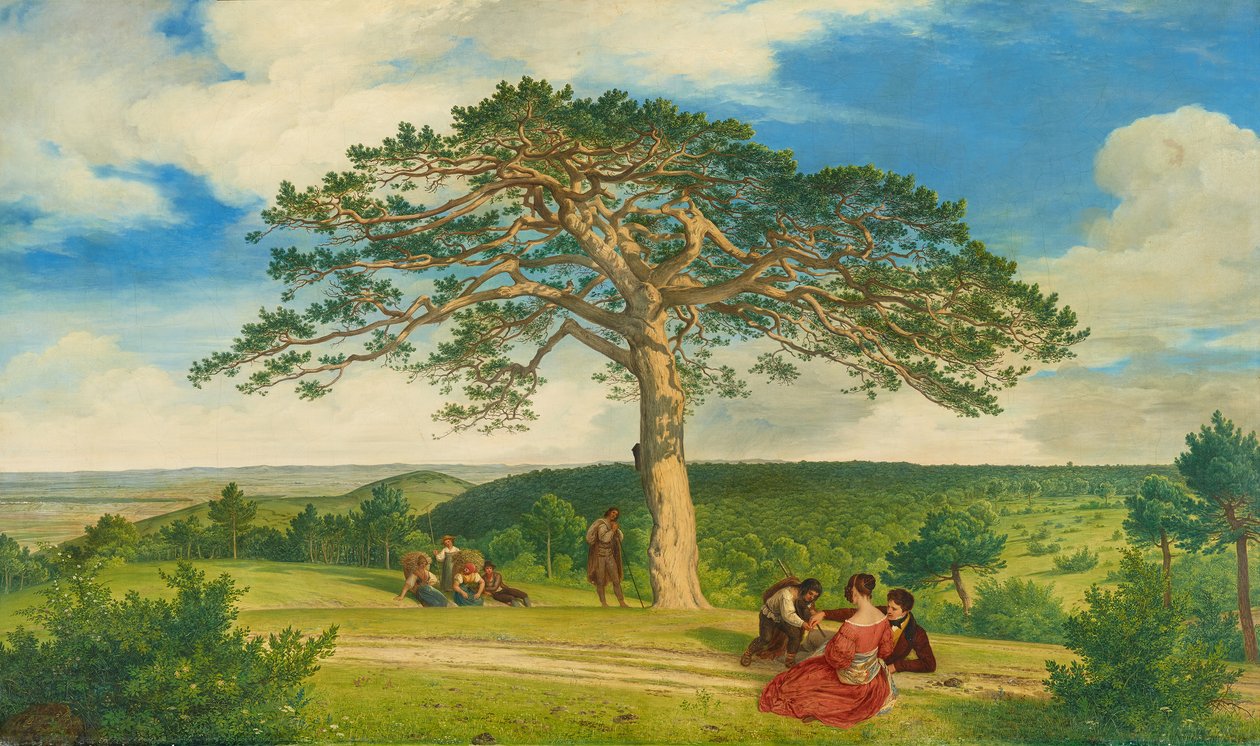 Breite Föhre ved siden af ​​Brühl nær Mödling af Ludwig Ferdinand Schnorr von Carolsfeld
