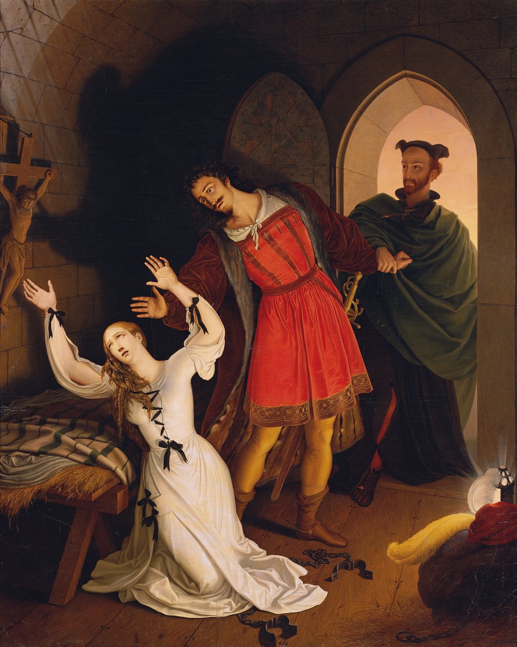 Faust og Gretchen i fangehullet af Ludwig Ferdinand Schnorr von Carolsfeld