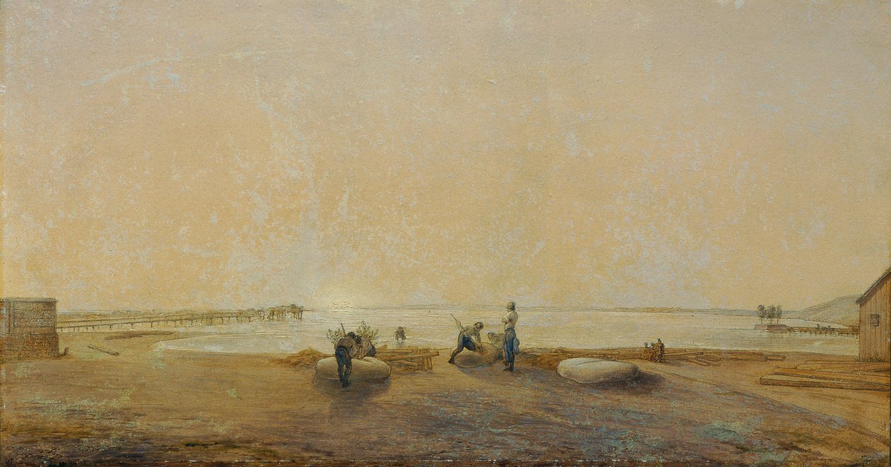 Landskab ved Neusiedl-søen af Ludwig Ferdinand Schnorr von Carolsfeld