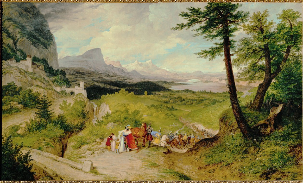 Hertugens afsked (maleri på lærred) af Ludwig Ferdinand Schnorr von Carolsfeld