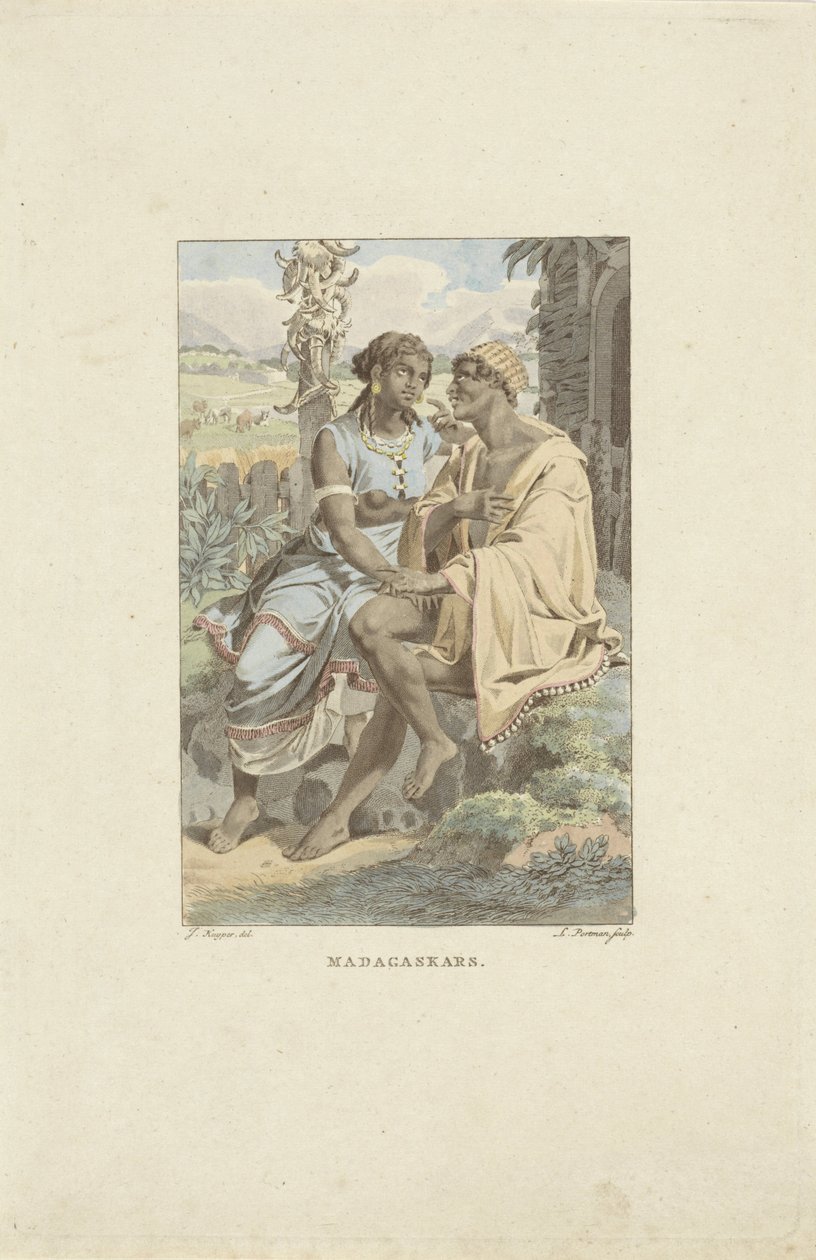 Indbyggere på Madagaskar Madagaskar (titel på objekt) af Ludwig Gottlieb Portman