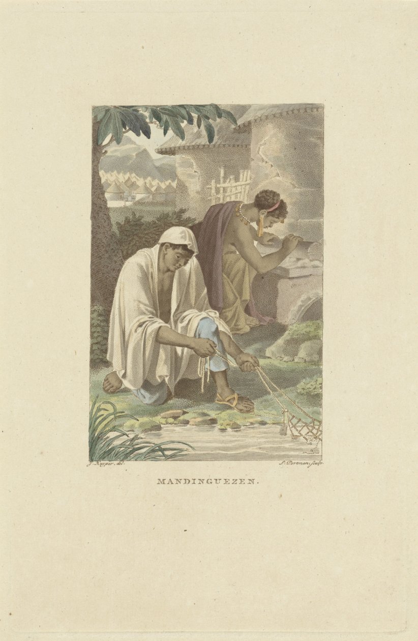 Mandinka, indbyggere i Vestafrika Mandinguese (titel på objekt) af Ludwig Gottlieb Portman