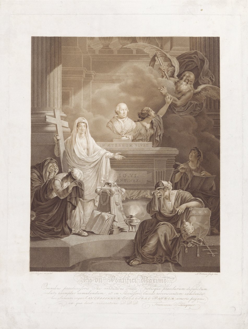 Mindetryk for pave Pius VI af Ludwig Gottlieb Portman