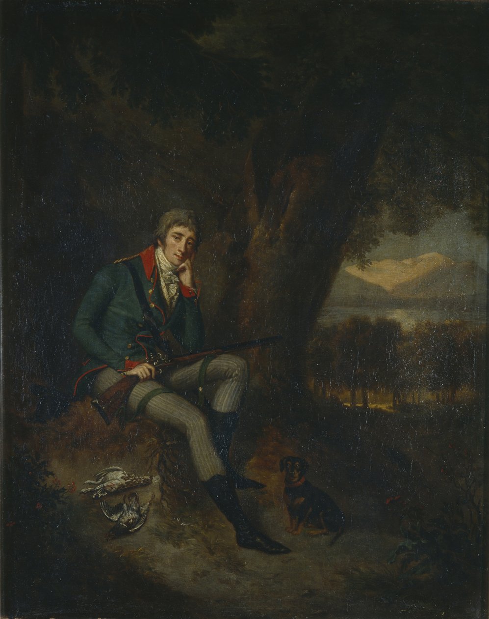 Portræt af grev Nikita Petrovich Panin 1770-1837 i jagtdragt af Ludwig Guttenbrunn