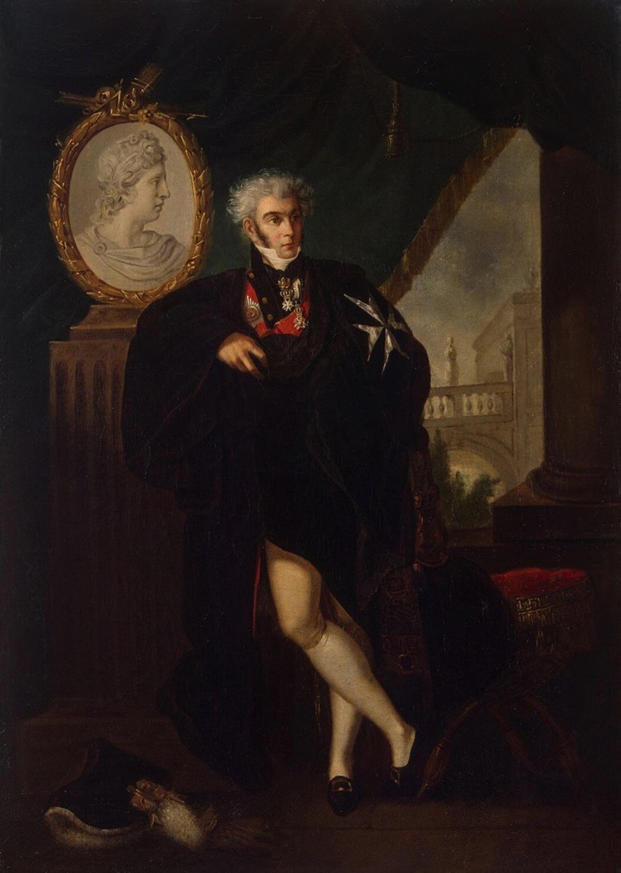 Portræt af Dmitry Lvovich Naryshkin 1758-1838, begyndelsen af det 19. af Ludwig Guttenbrunn