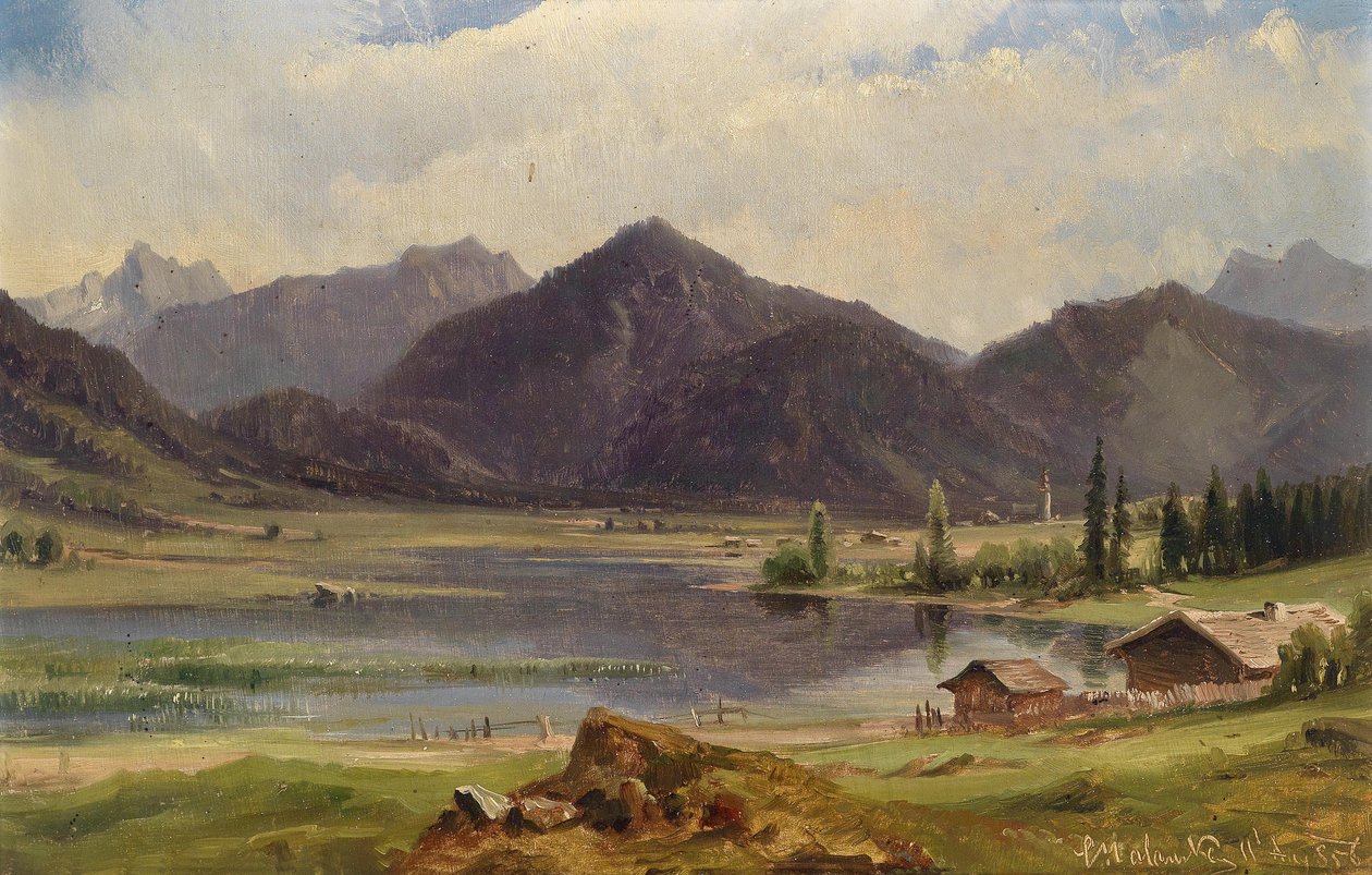 Plansee i Tyrol, ifølge etiketten på bagsiden af Ludwig Halauska