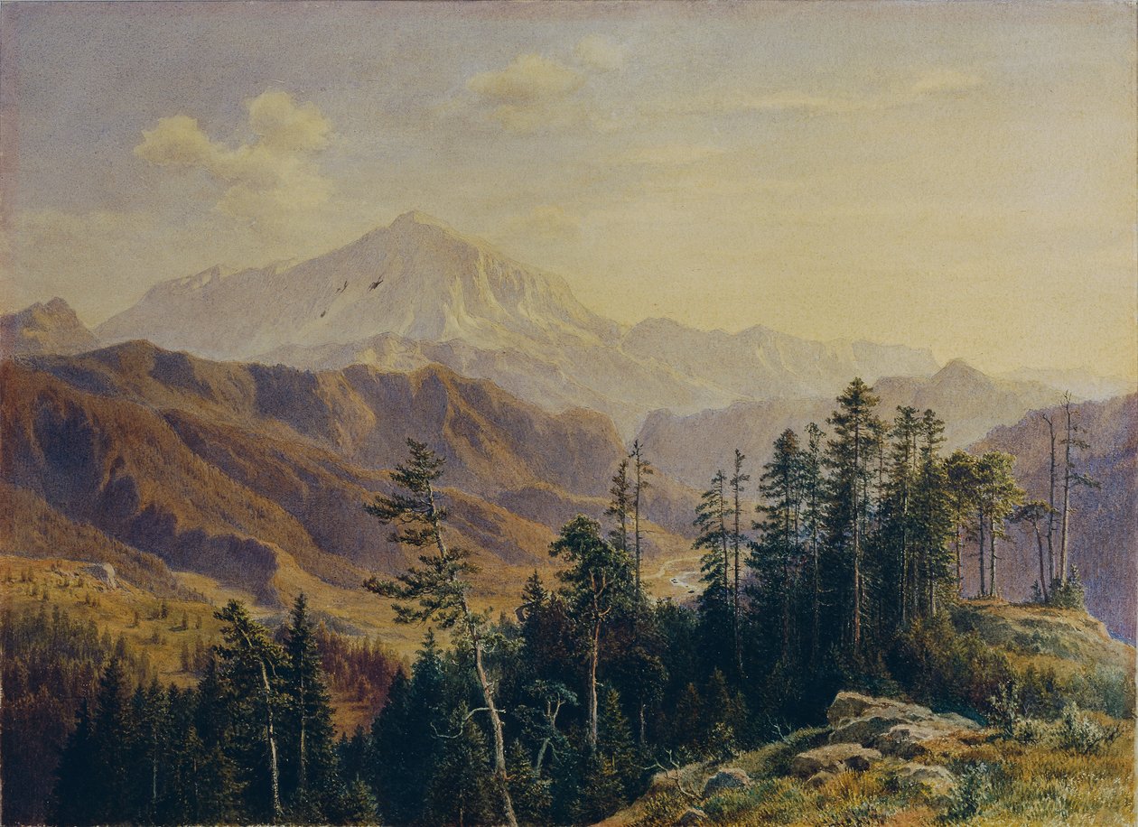 Schneeberg i Nedre Østrig set fra Gutenstein af Ludwig Halauska
