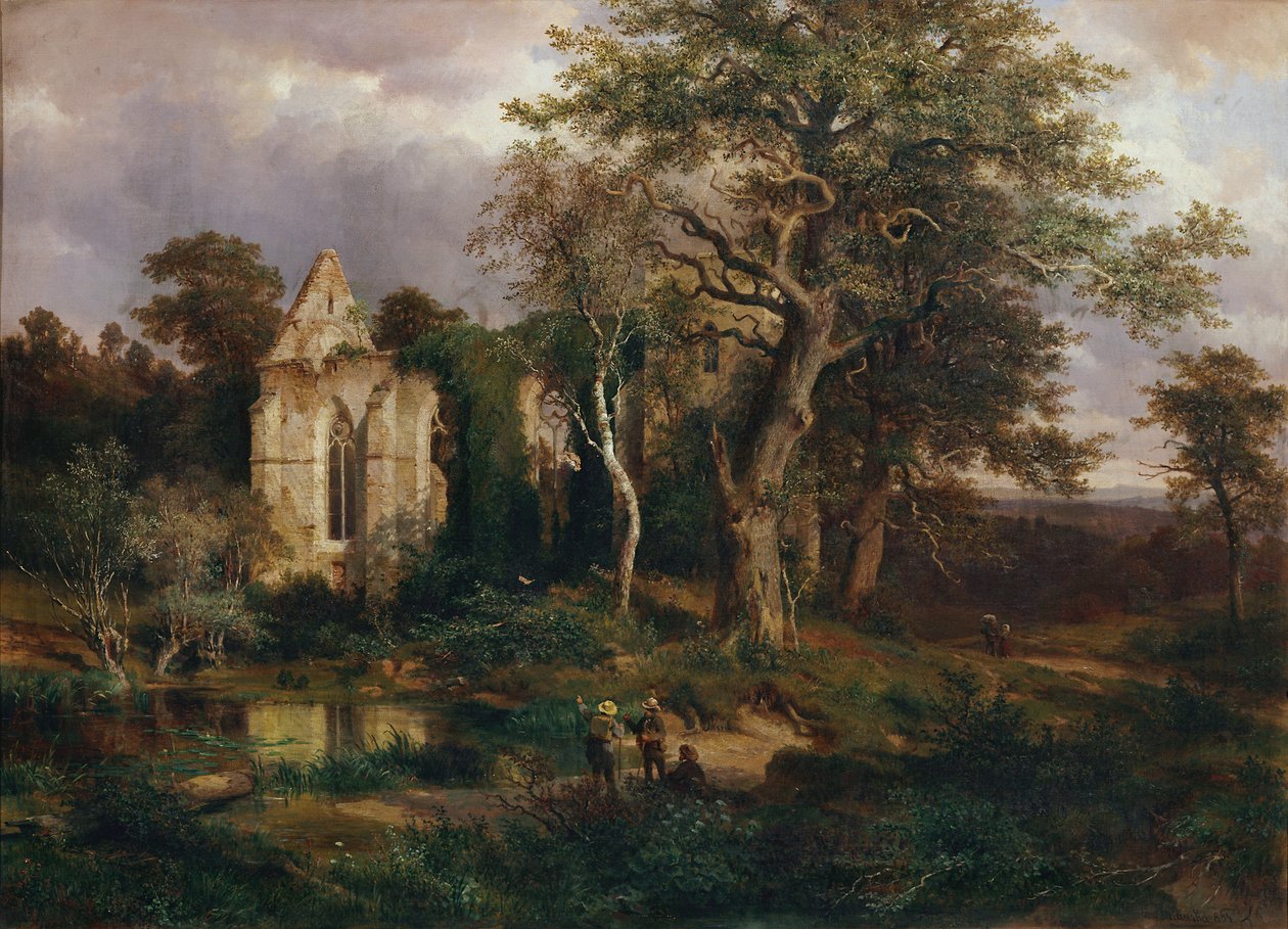 Kirchenruine af Ludwig Halauska