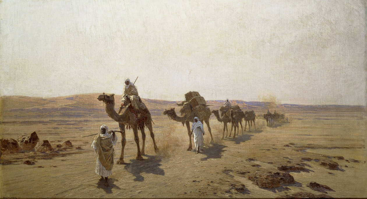 En arabisk karavane, 1903 af Ludwig Hans Fischer