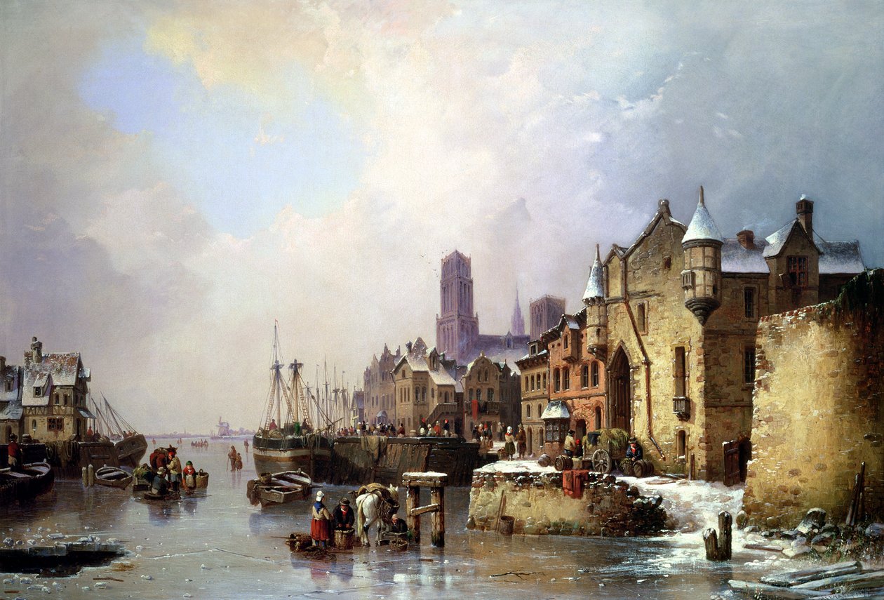 Vinter i Königsberg (Kaliningrad) af Ludwig Hermann