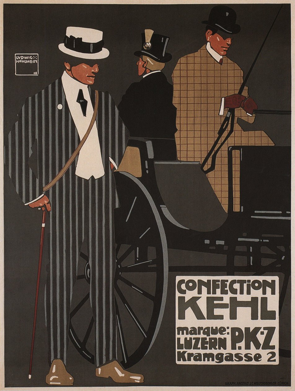 Kehl beklædningsgenstand, 1908 af Ludwig Hohlwein