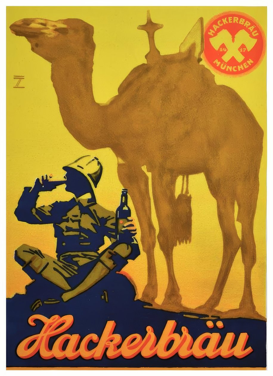 Hackerbräu øl af Ludwig Hohlwein