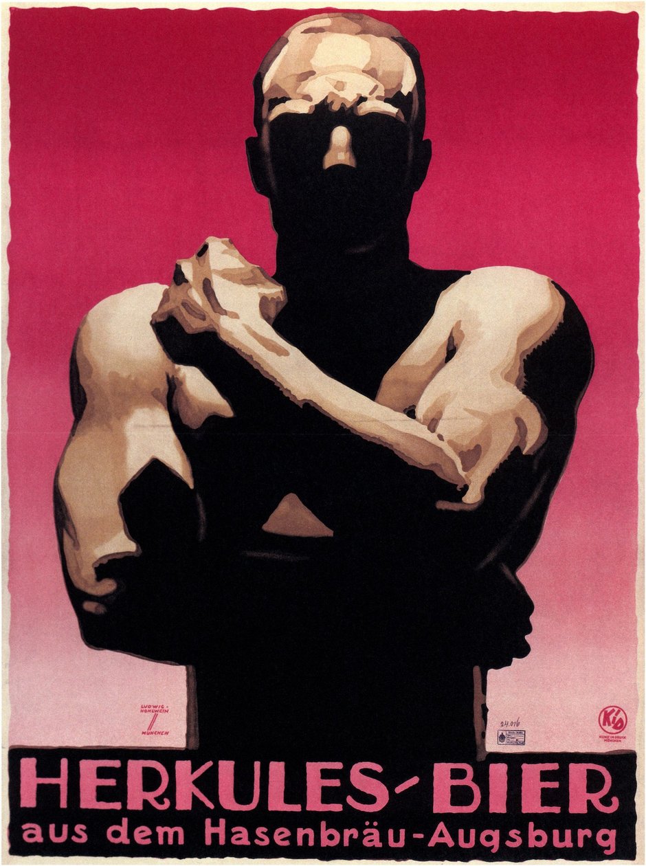 Hercules Beer, 1925 af Ludwig Hohlwein