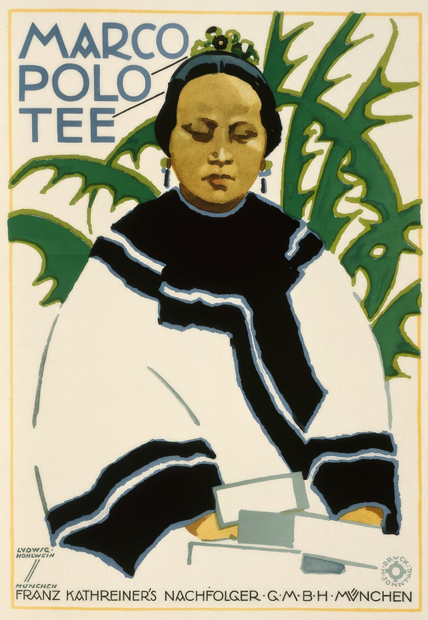 Marco Polo Tee - Franz Kathreiners efterfølger G.M.B.H. München af Ludwig Hohlwein