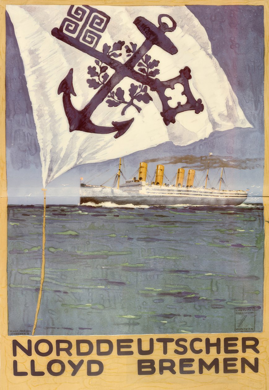 Norddeutscher LLoyd Bremen af Ludwig Hohlwein