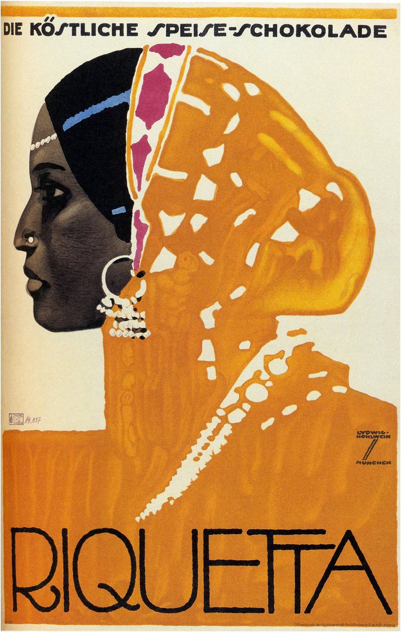 Riquetta Chokolade, 1925 af Ludwig Hohlwein