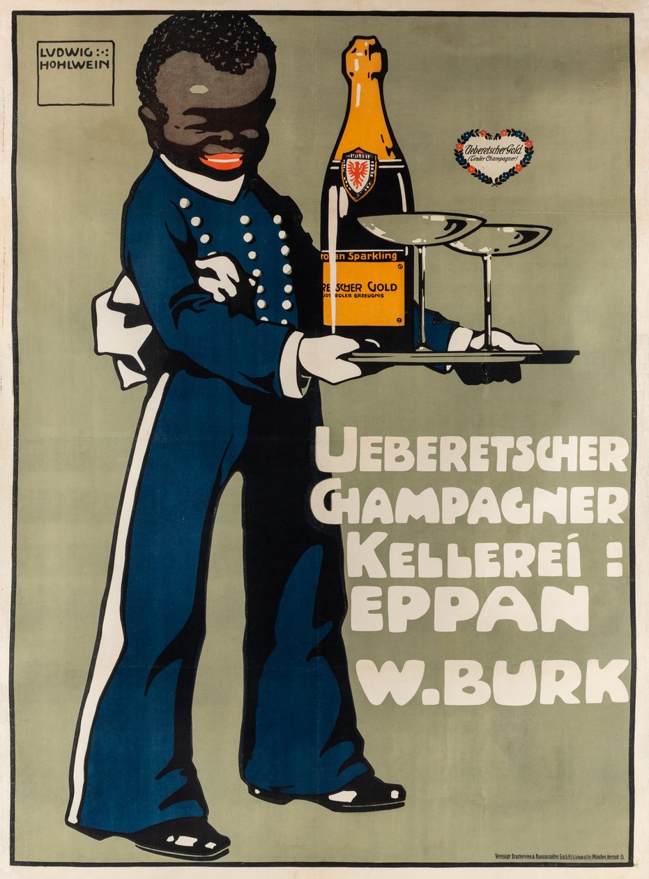 Ueberetscher Champagne Winery, ca. 1909. af Ludwig Hohlwein
