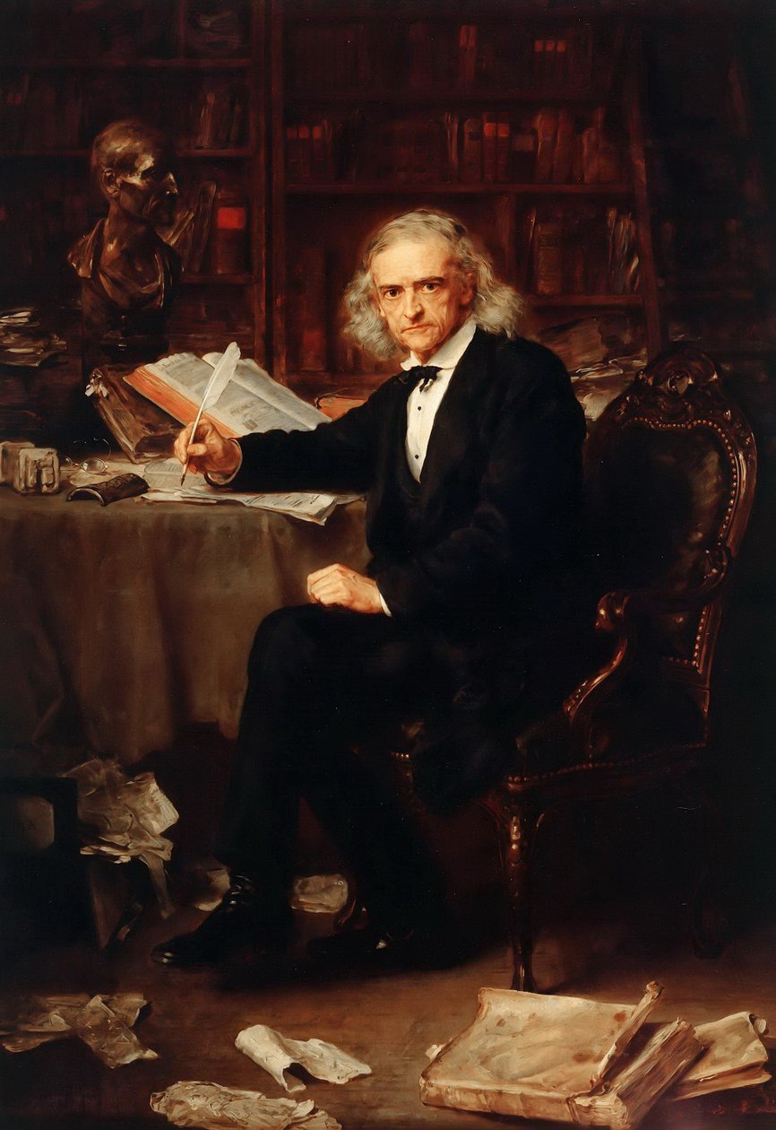 Portræt af historikeren Theodor Mommsen af Ludwig Knaus