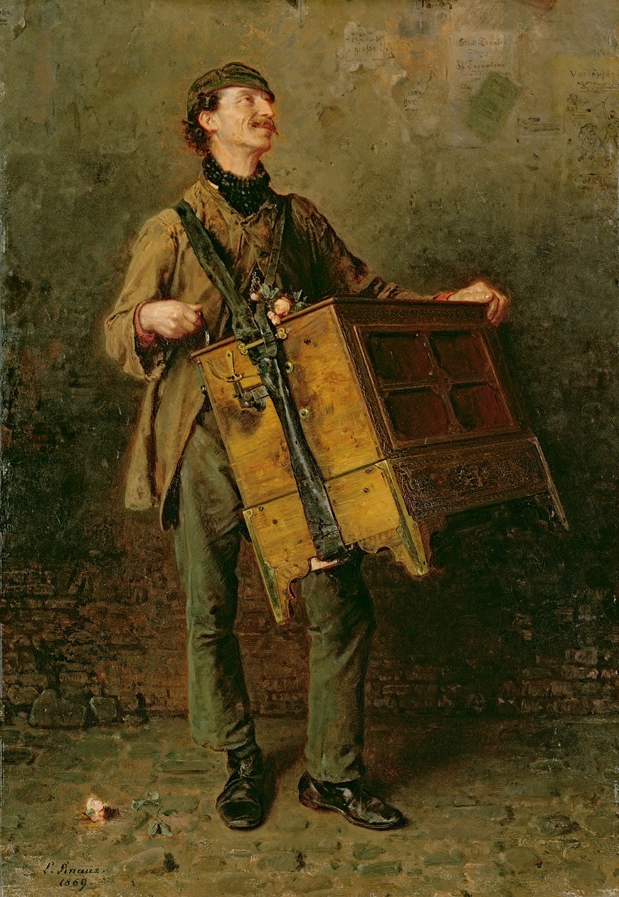 Hurdy-Gurdy Man, 1869 af Ludwig Knaus