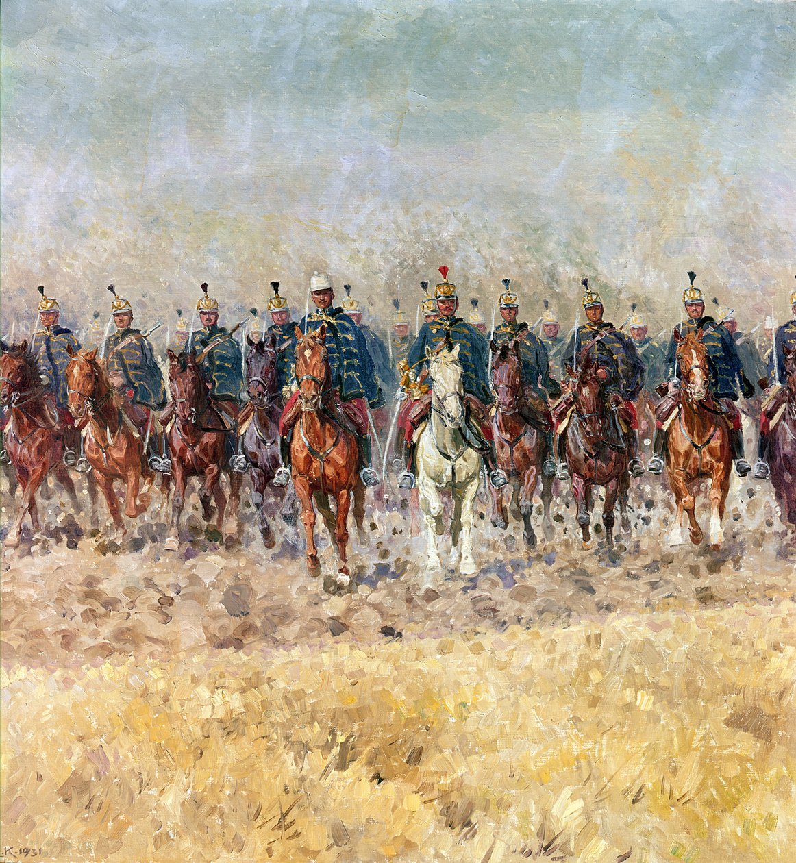 Husarernes Svanesang, 1931 (Schwanengesang) af Ludwig Koch