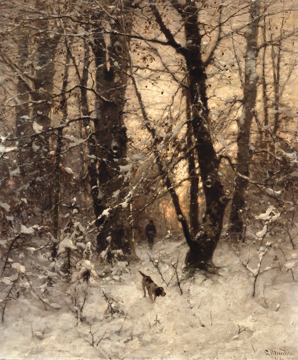Vintertusmørke, 1891 af Ludwig Munthe