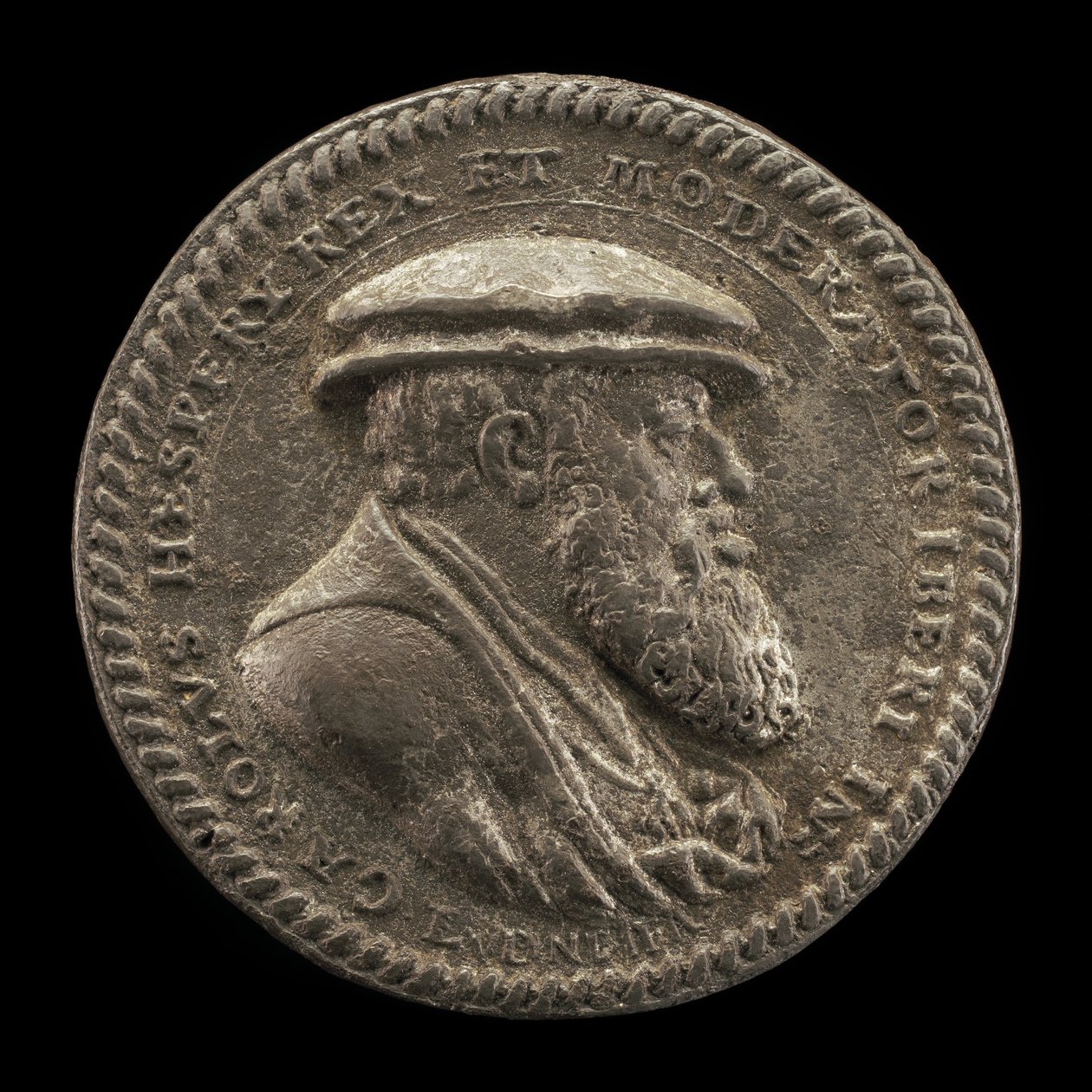 Karl V, 1500-1558, konge af Spanien 1516-1556, hellig romersk kejser 1519 [forside], 1542. af Ludwig Neufahrer