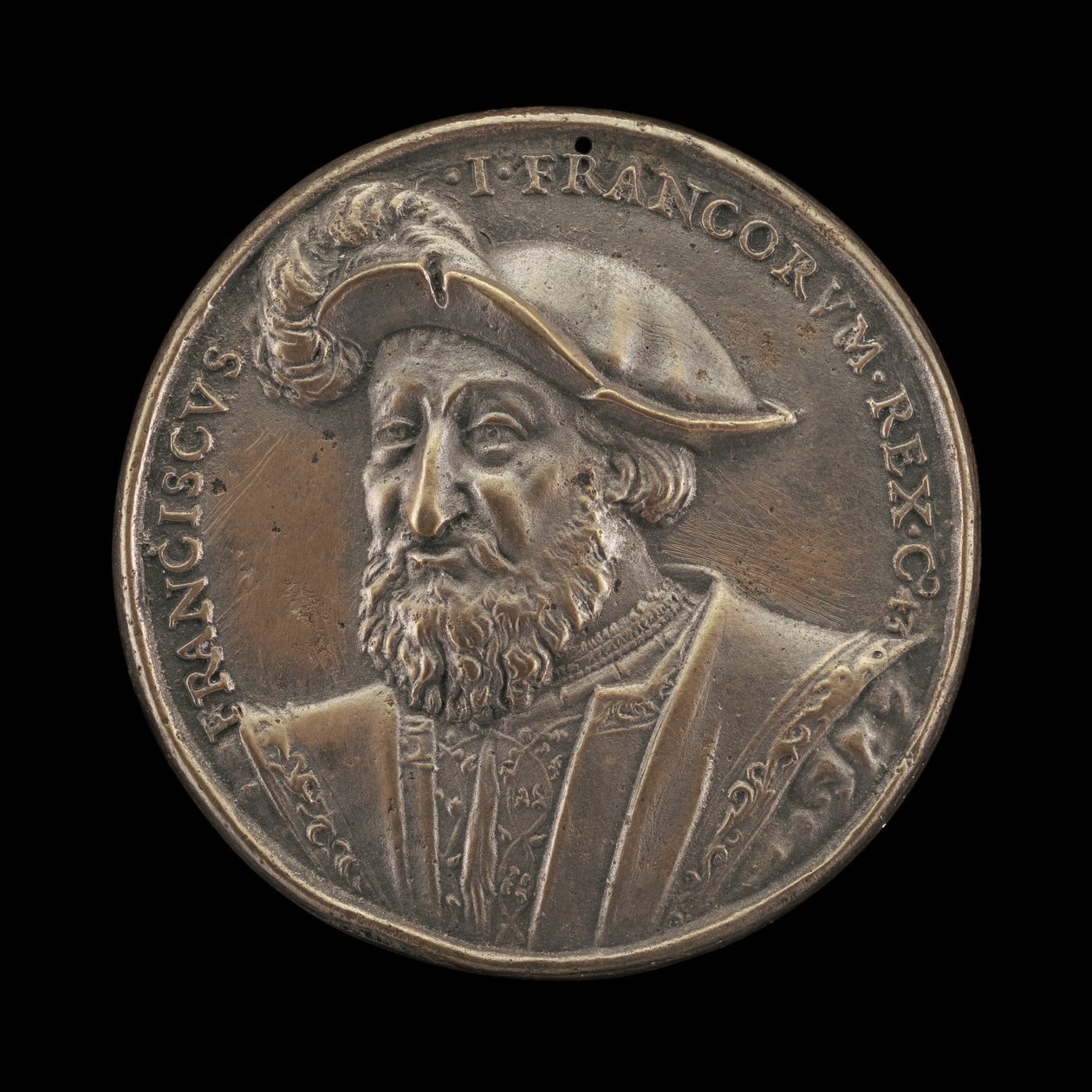 François I, 1494-1547, konge af Frankrig 1515 [forside], 1537. af Ludwig Neufahrer