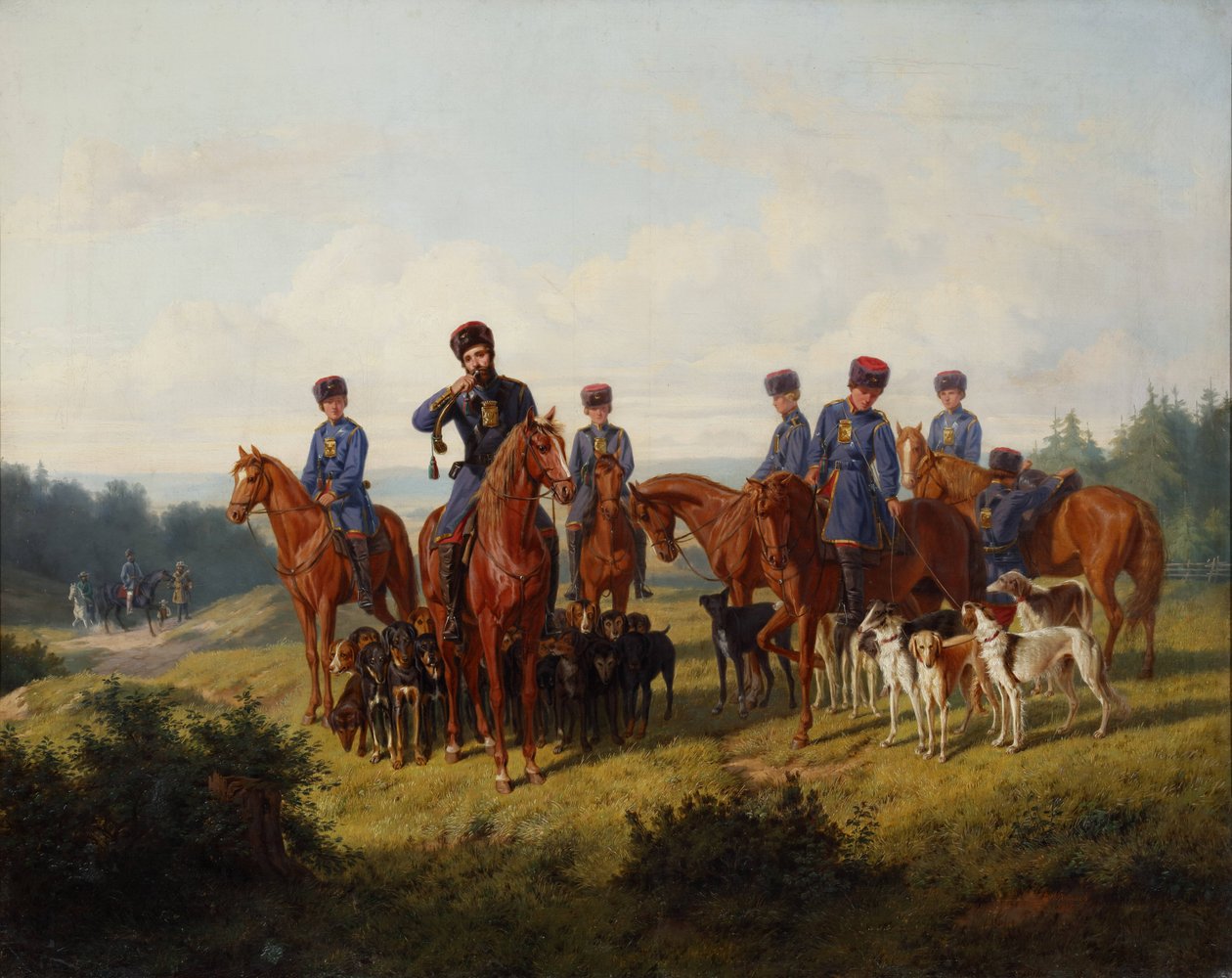 The Coursing, 1856. af Ludwig Pietsch