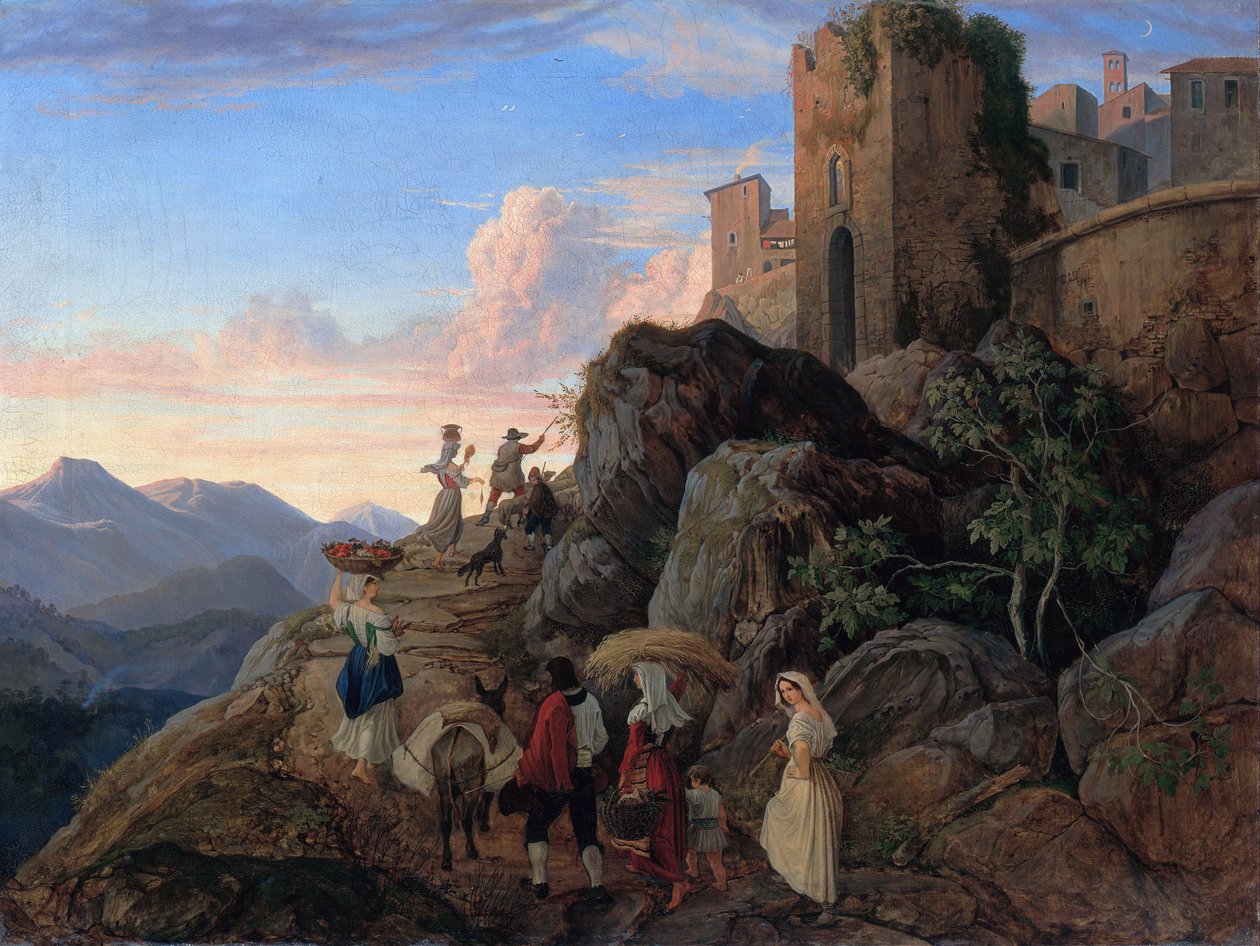 Civitella (aften) af Ludwig Richter