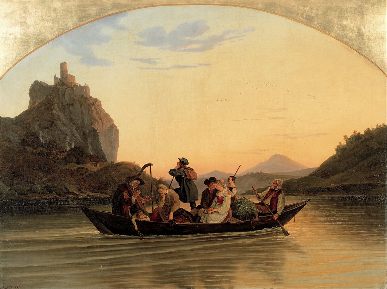 Krydsning ved Schreckenstein af Ludwig Richter