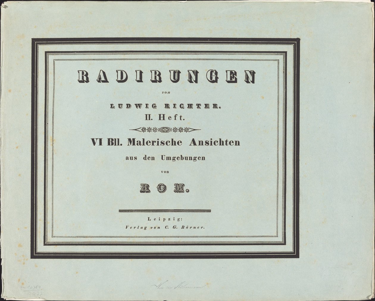 Malerisk udsigt fra omgivelserne i Rom af Ludwig Richter