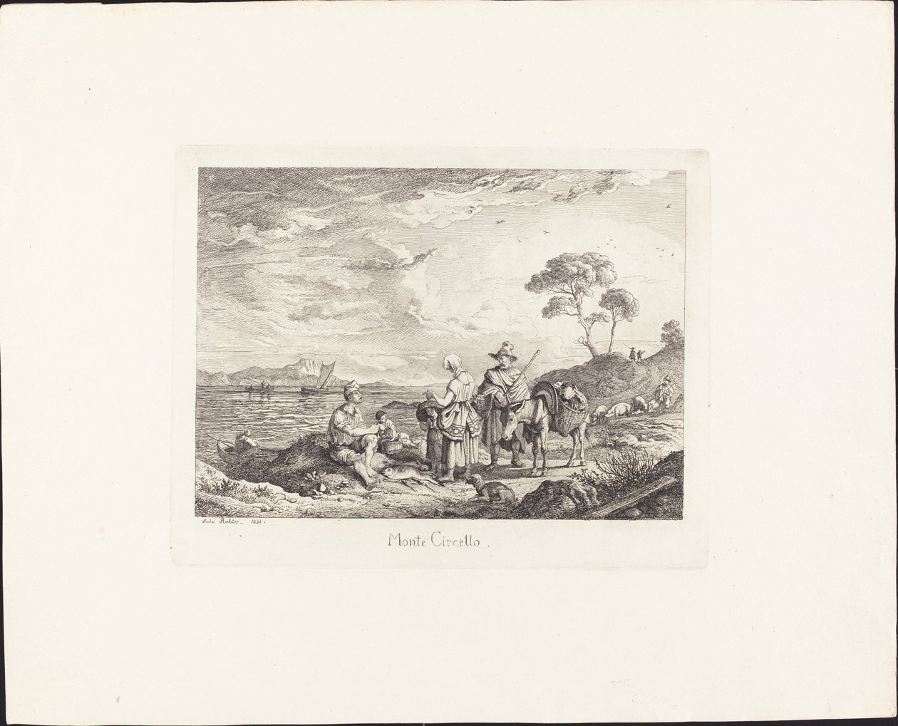 Mount Circello af Ludwig Richter