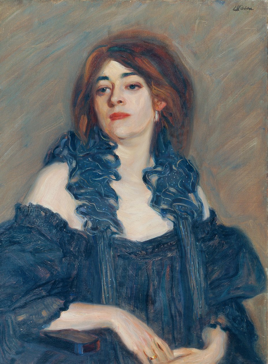 portræt af en dame af Ludwig Wieden