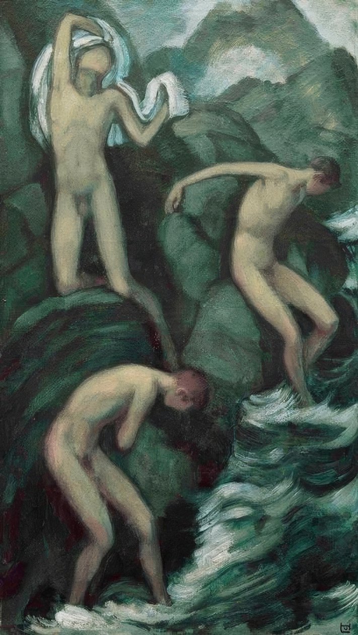 Bjergstrøm af Ludwig von Hofmann